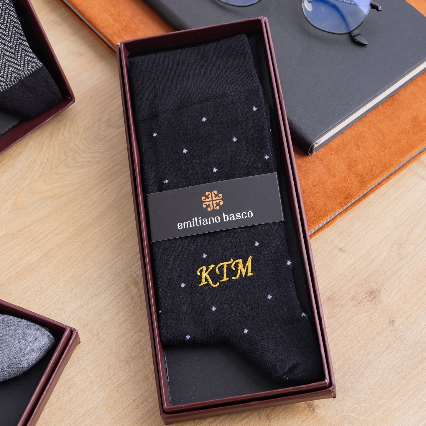 Black Polka Dot Egyptian Cotton Dress Socks