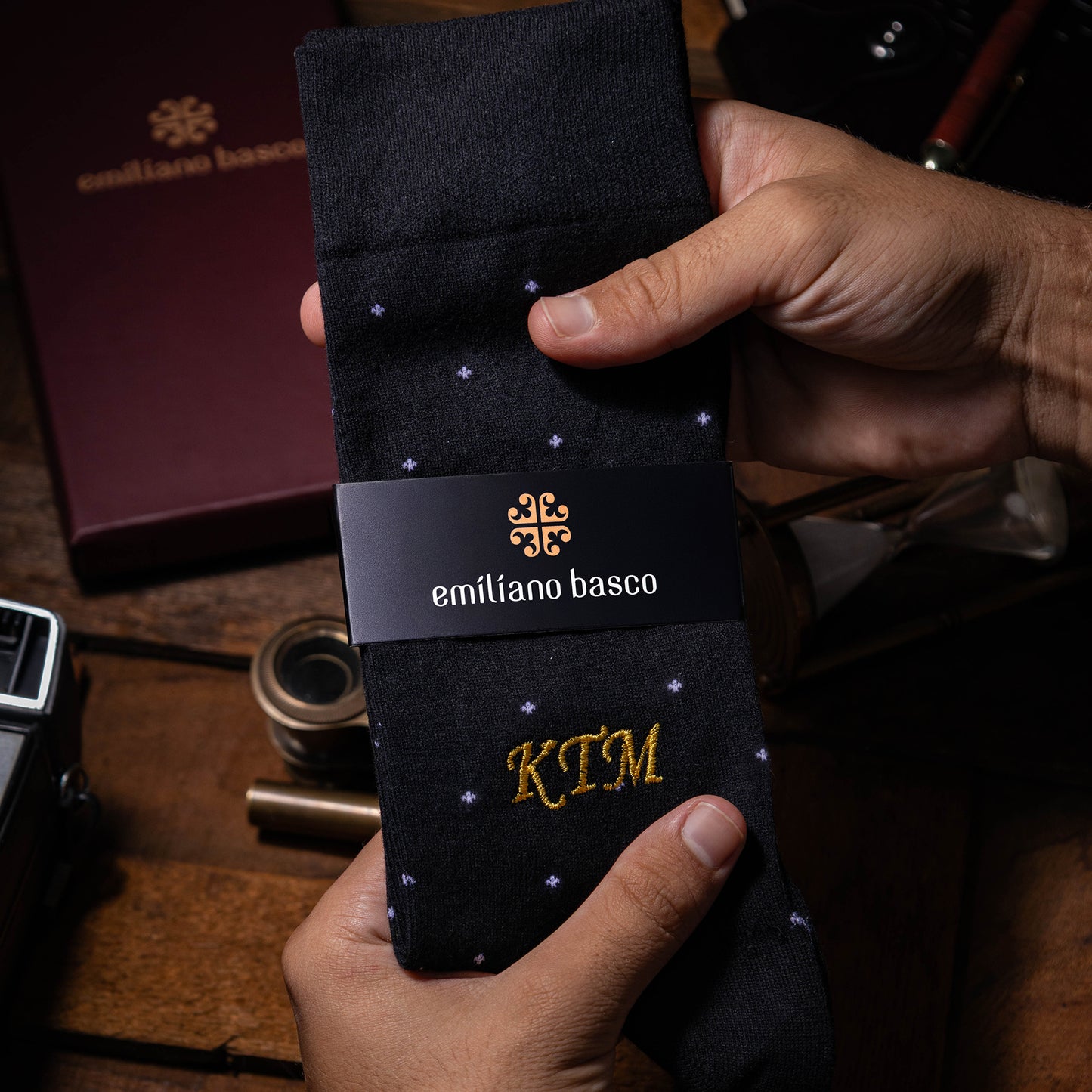 Black Polka Dot Egyptian Cotton Dress Socks