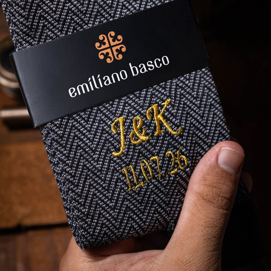 Black Herringbone Dress Socks