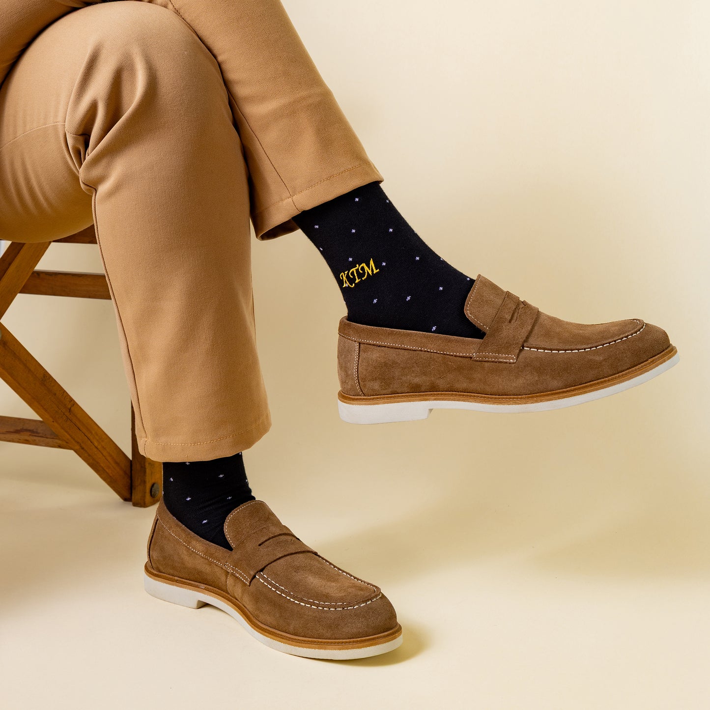 Black Polka Dot Egyptian Cotton Dress Socks