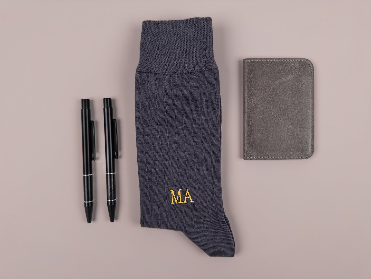 Personalized Embroidered Dress Socks  AI deneme