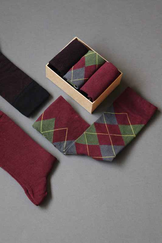 Supima Cotton Navy Ribbed Dress Socks