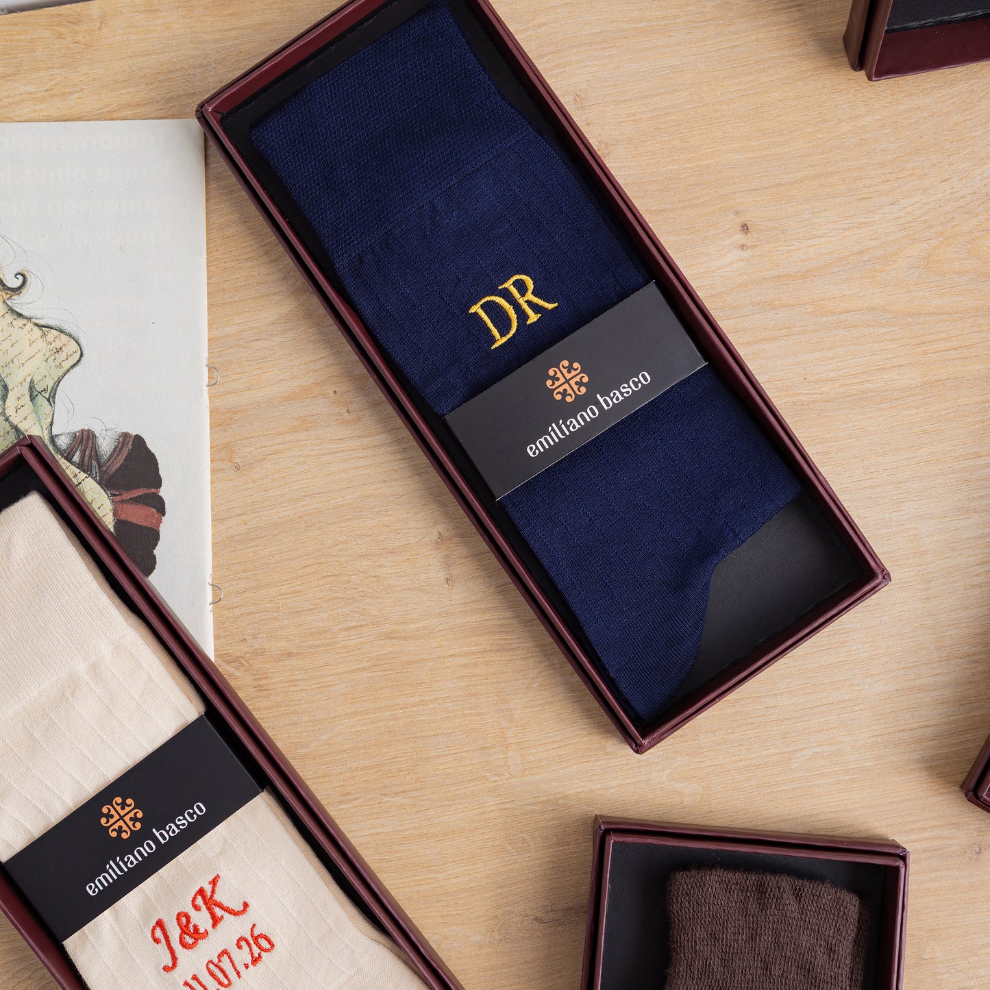 Mercerized Egyptian Cotton Navy Dress Socks