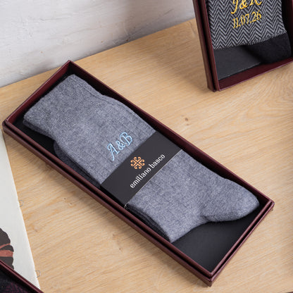 Merino Wool Gray Dress Socks