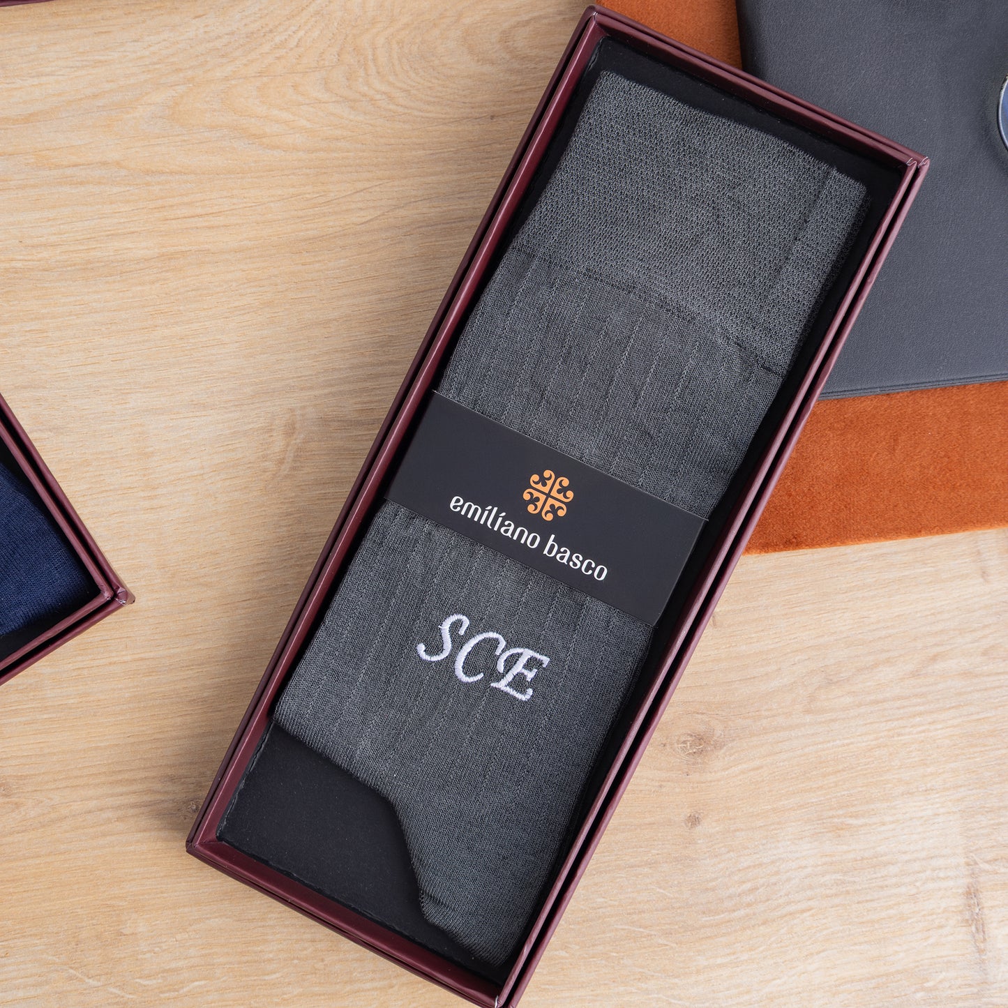 Mercerized Egyptian Cotton Gray Dress Socks