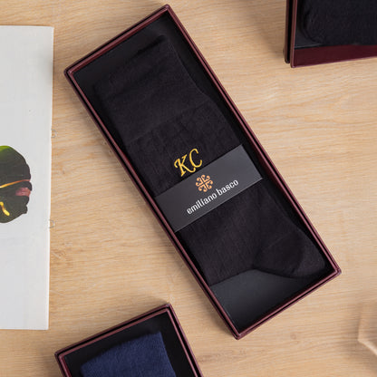 Supima Cotton Black Dress Socks