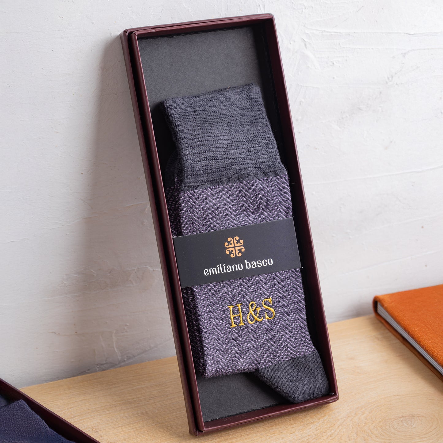 Lilac Herringbone Dress Socks