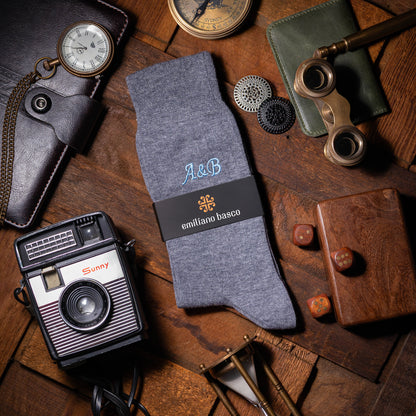 Merino Wool Gray Dress Socks