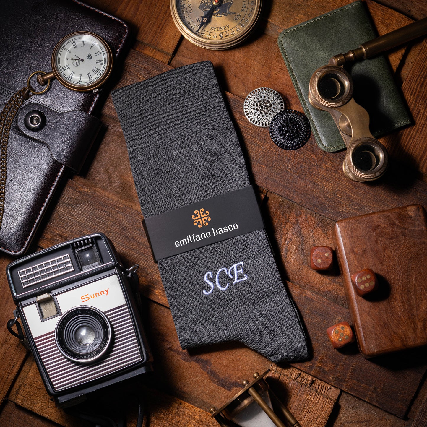 Mercerized Egyptian Cotton Gray Dress Socks