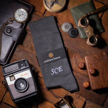 Mercerized Egyptian Cotton Gray Dress Socks