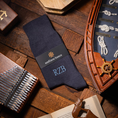 Supima Cotton Smoked Gray Dress Socks