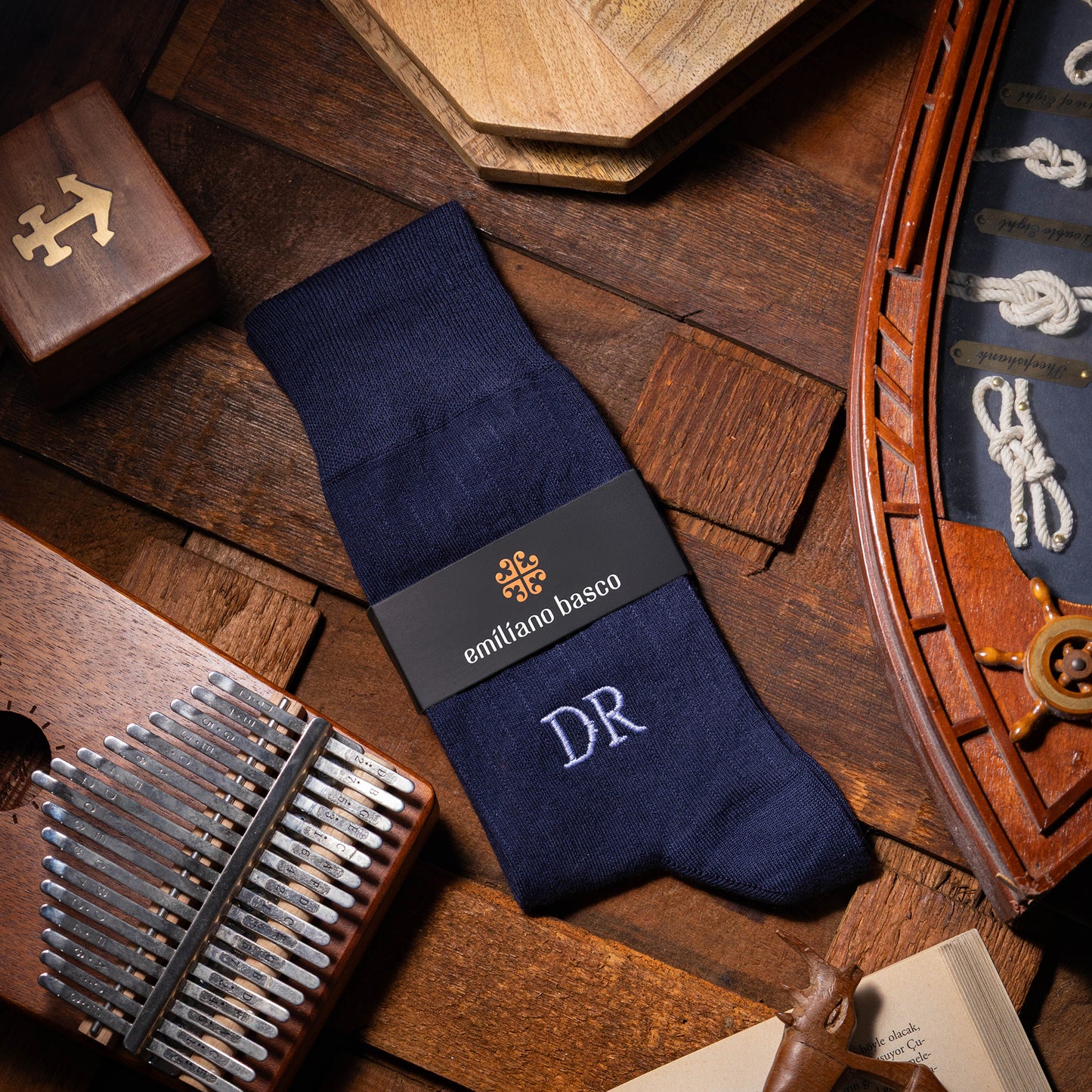 Supima Cotton Navy Blue Dress Socks