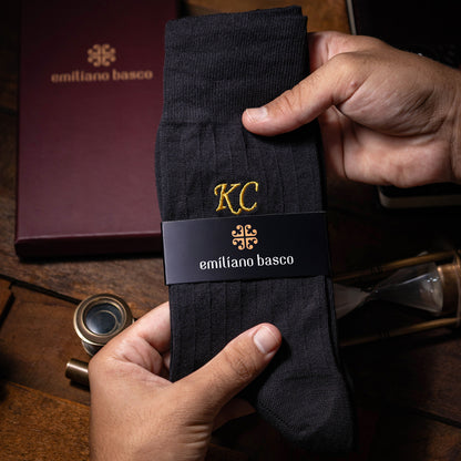 Supima Cotton Black Dress Socks