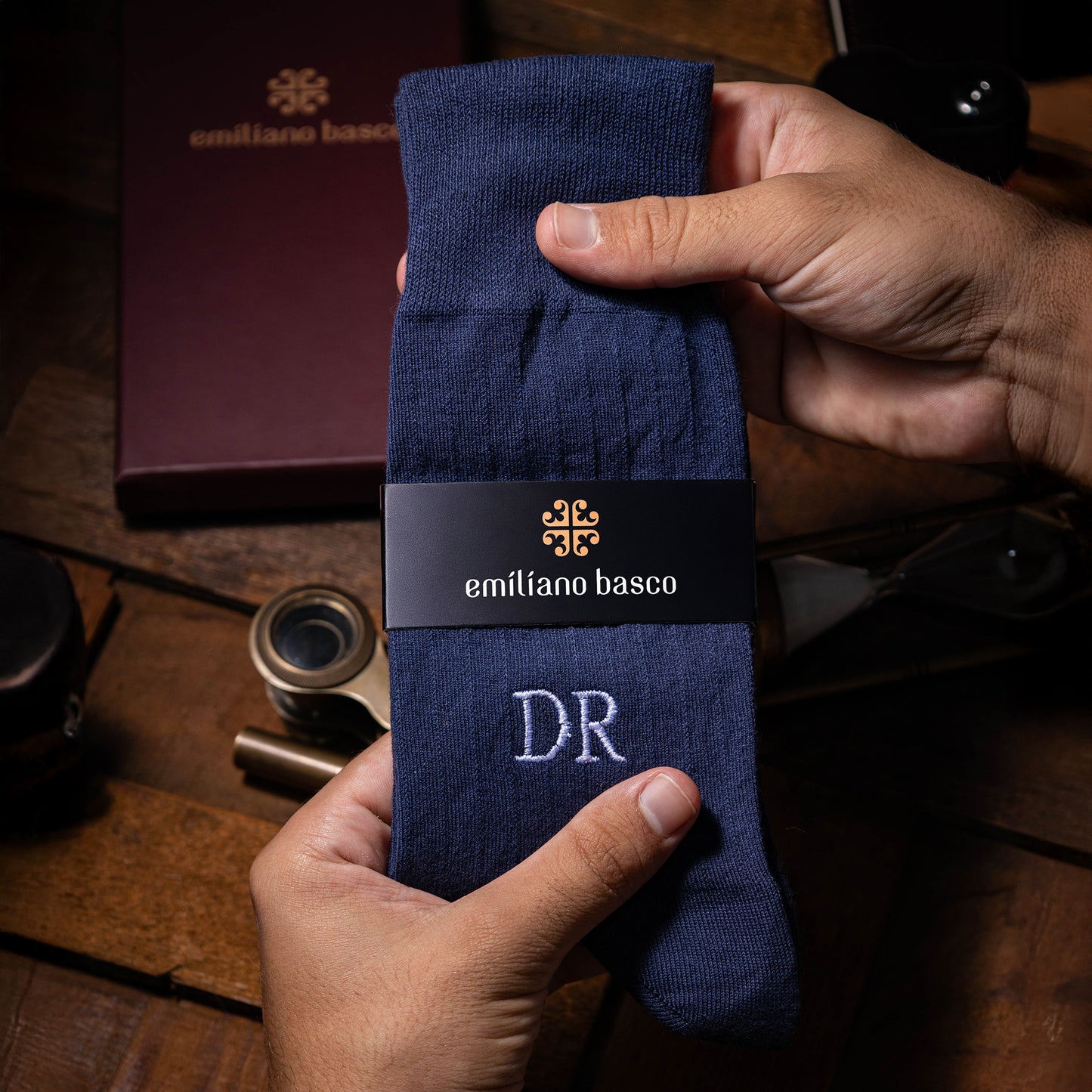 Supima Cotton Navy Blue Dress Socks