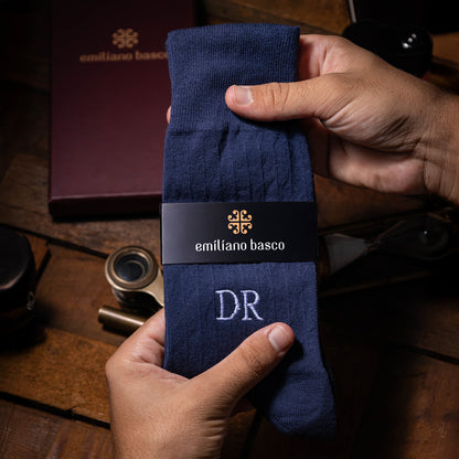 Supima Cotton Navy Blue Dress Socks