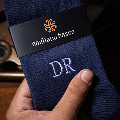 Supima Cotton Navy Blue Dress Socks