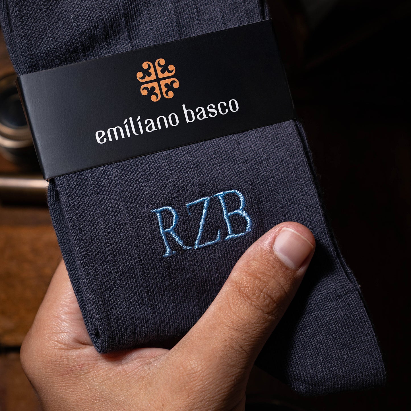 Supima Cotton Smoked Gray Dress Socks