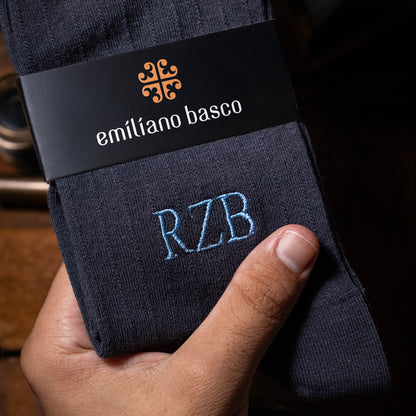 Supima Cotton Smoked Gray Dress Socks