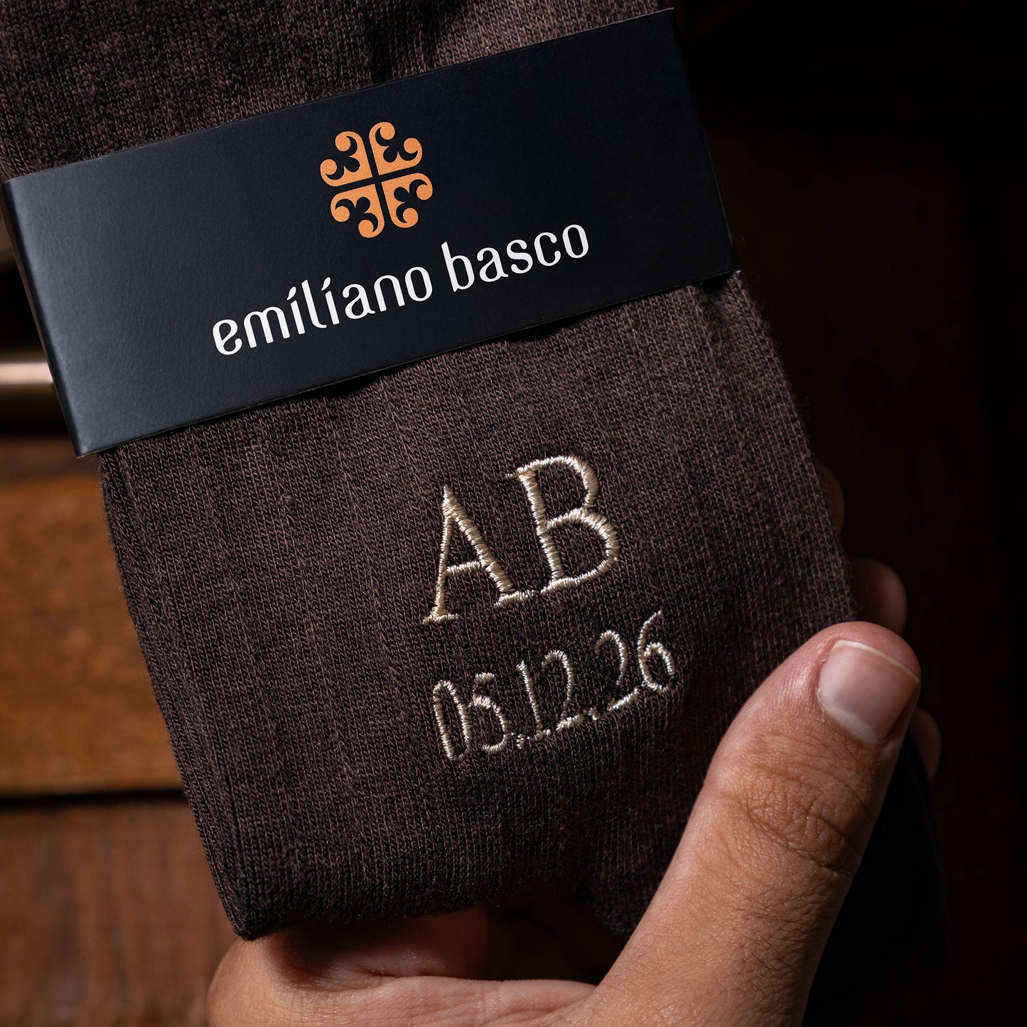 Supima Cotton Brown Dress Socks