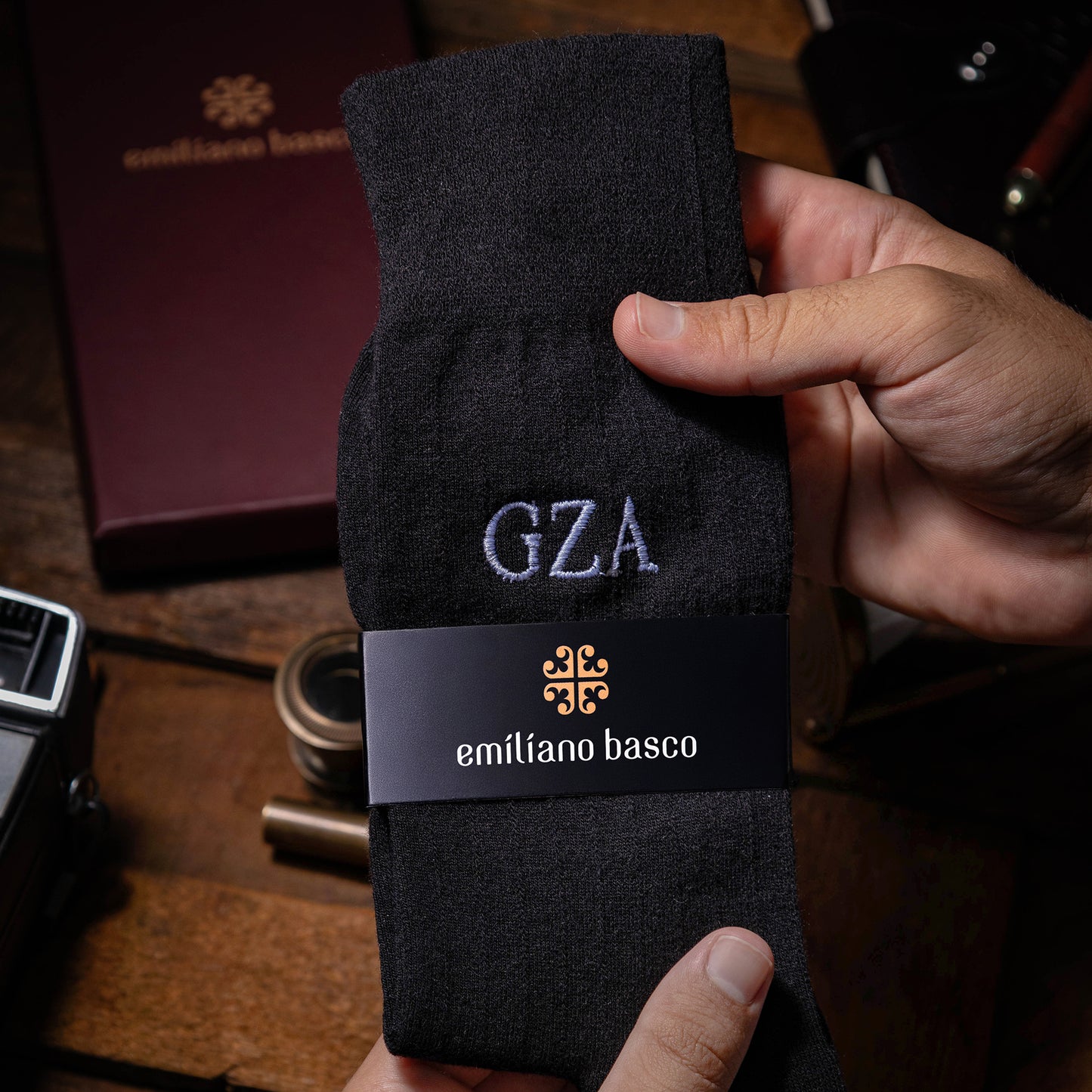 Merino Wool Black Dress Socks