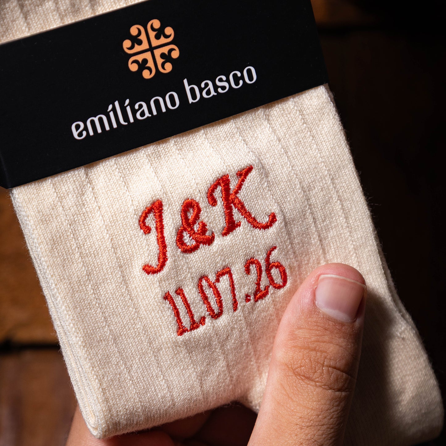 Supima Cotton Beige Dress Socks