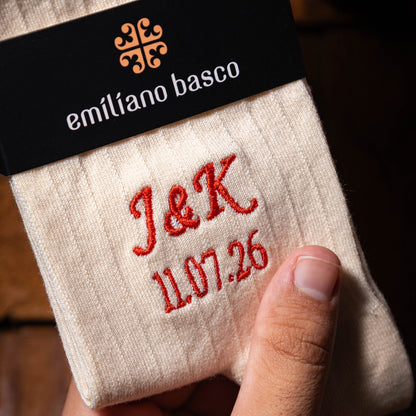 Supima Cotton Beige Dress Socks