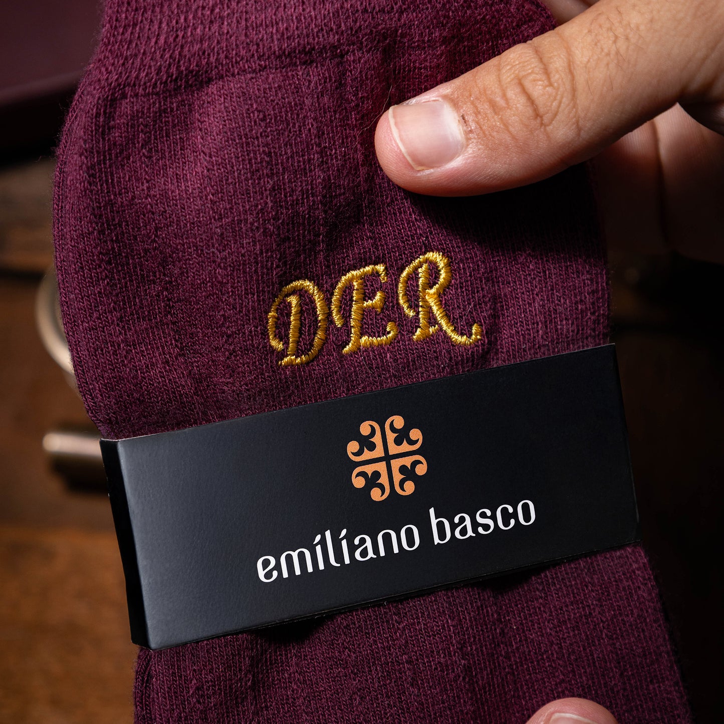 Supima Cotton Burgundy Dress Socks