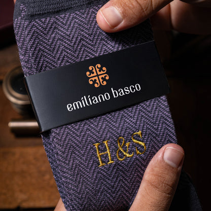 Lilac Herringbone Dress Socks