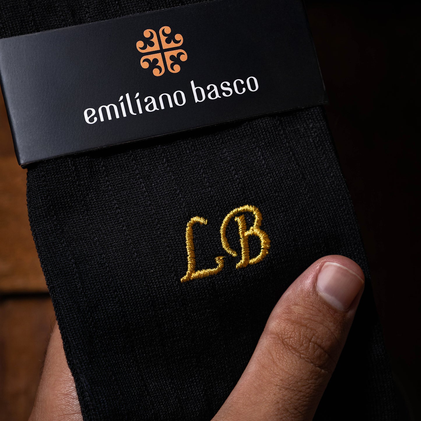 Mercerized Egyptian Cotton Black Dress Socks