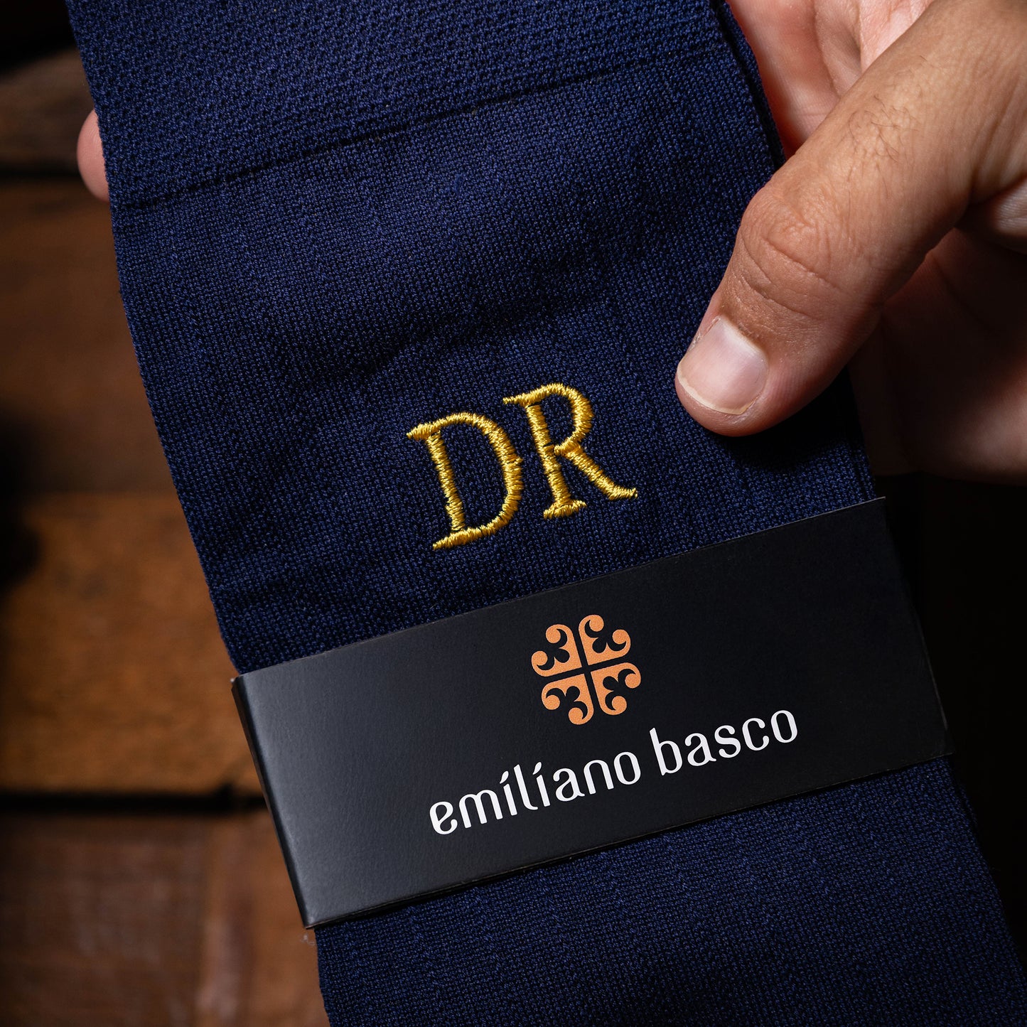 Mercerized Egyptian Cotton Navy Dress Socks