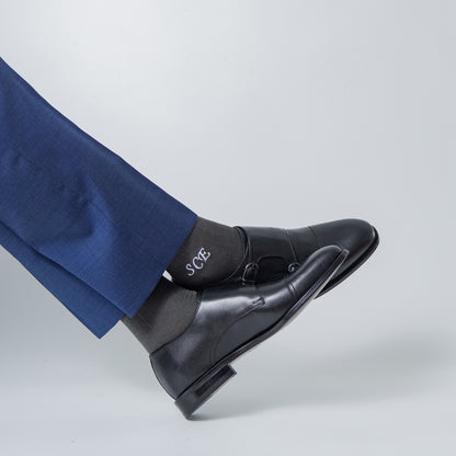 Mercerized Egyptian Cotton Gray Dress Socks