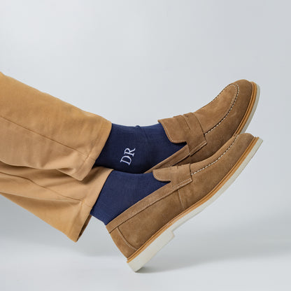 Supima Cotton Navy Blue Dress Socks