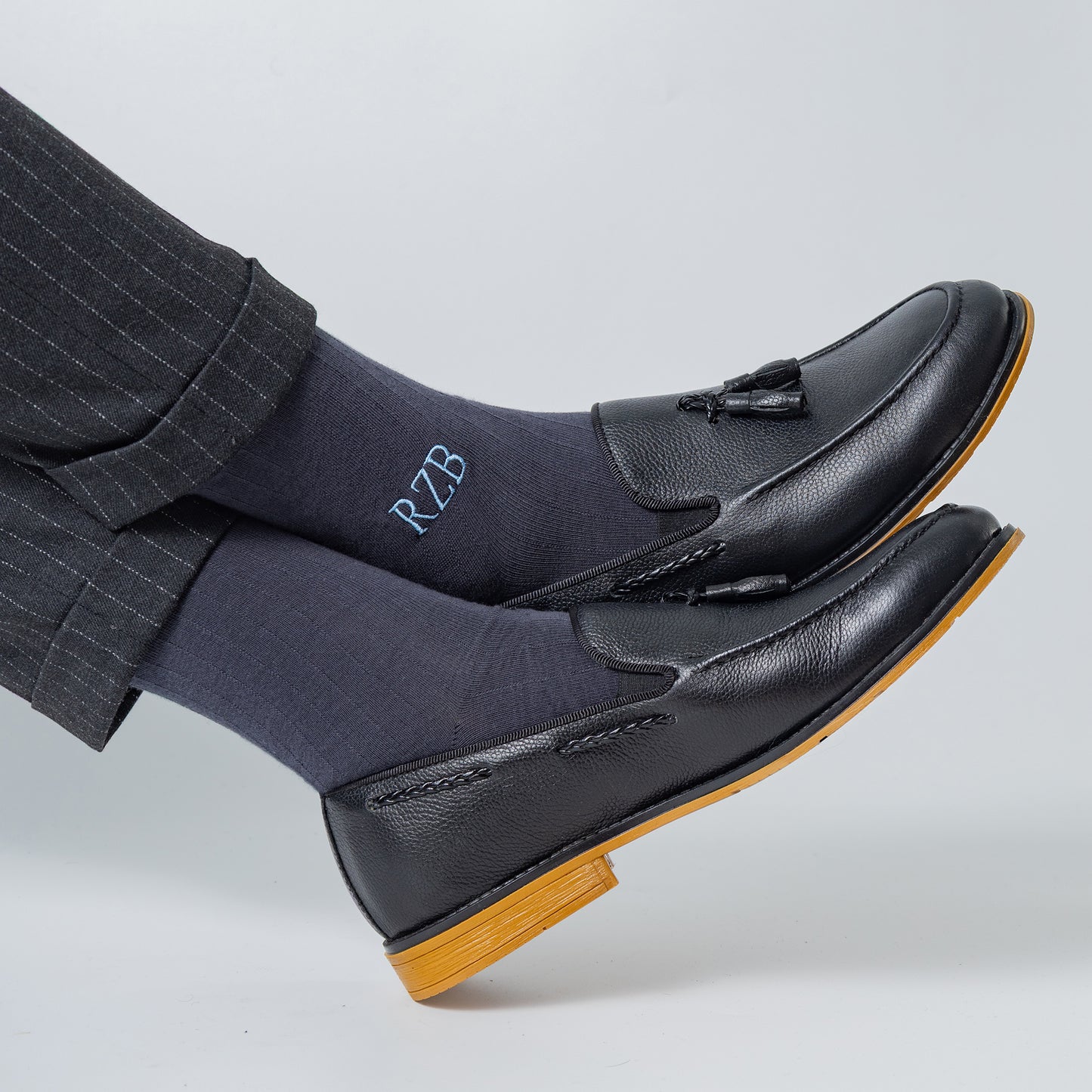 Supima Cotton Smoked Gray Dress Socks
