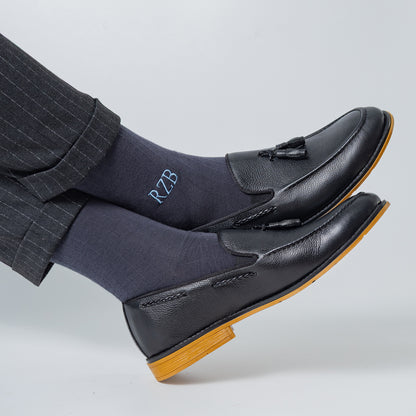 Supima Cotton Smoked Gray Dress Socks