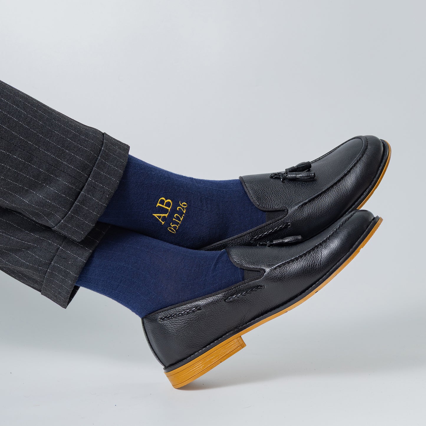 Merino Wool Navy Dress Socks