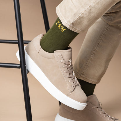 Supima Cotton Green Dress Socks