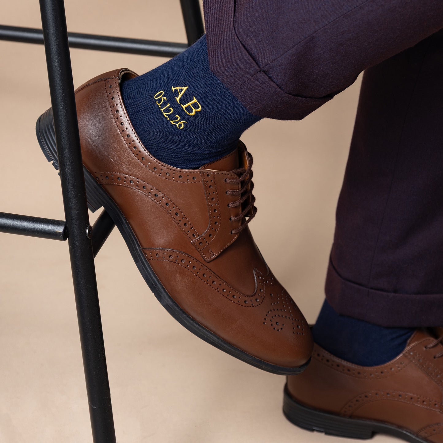 Merino Wool Navy Dress Socks