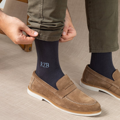 Supima Cotton Smoked Gray Dress Socks