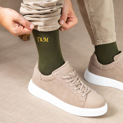 Supima Cotton Green Dress Socks