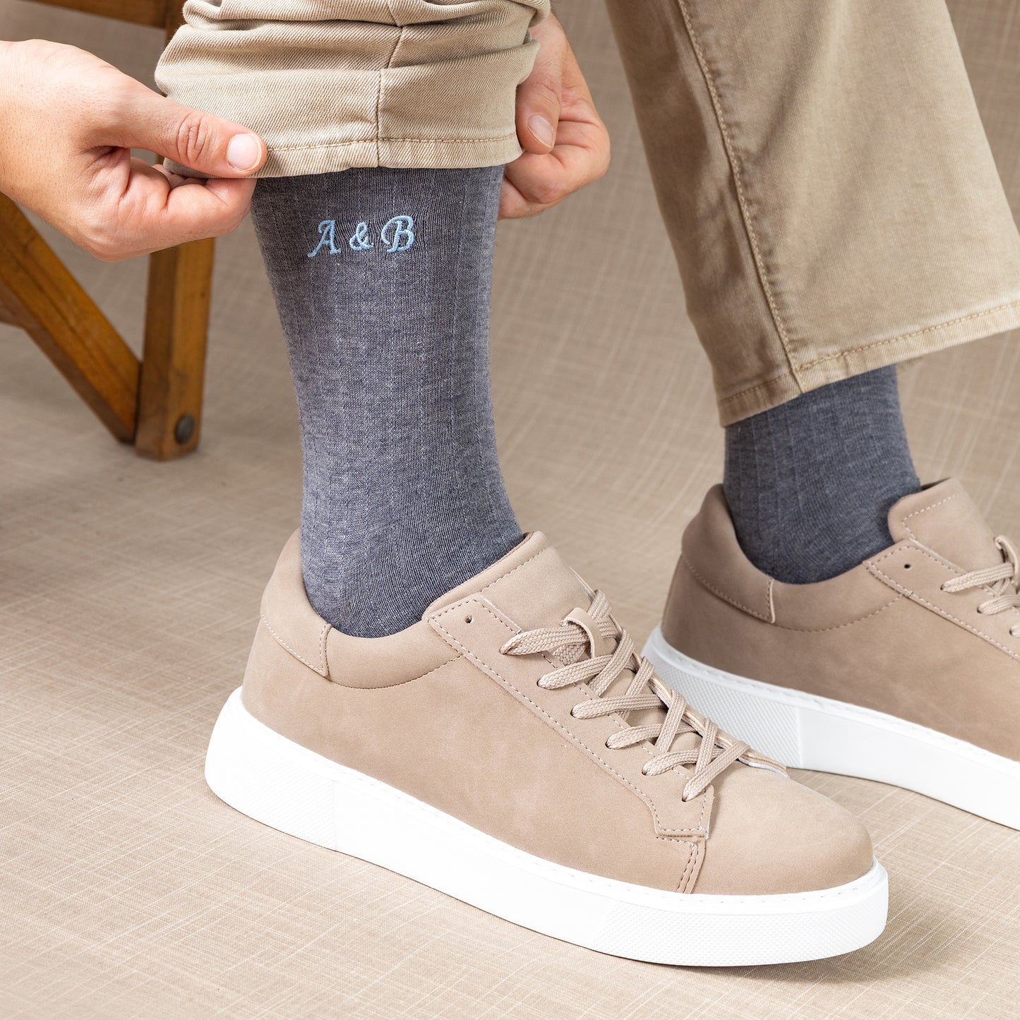 Merino Wool Gray Dress Socks