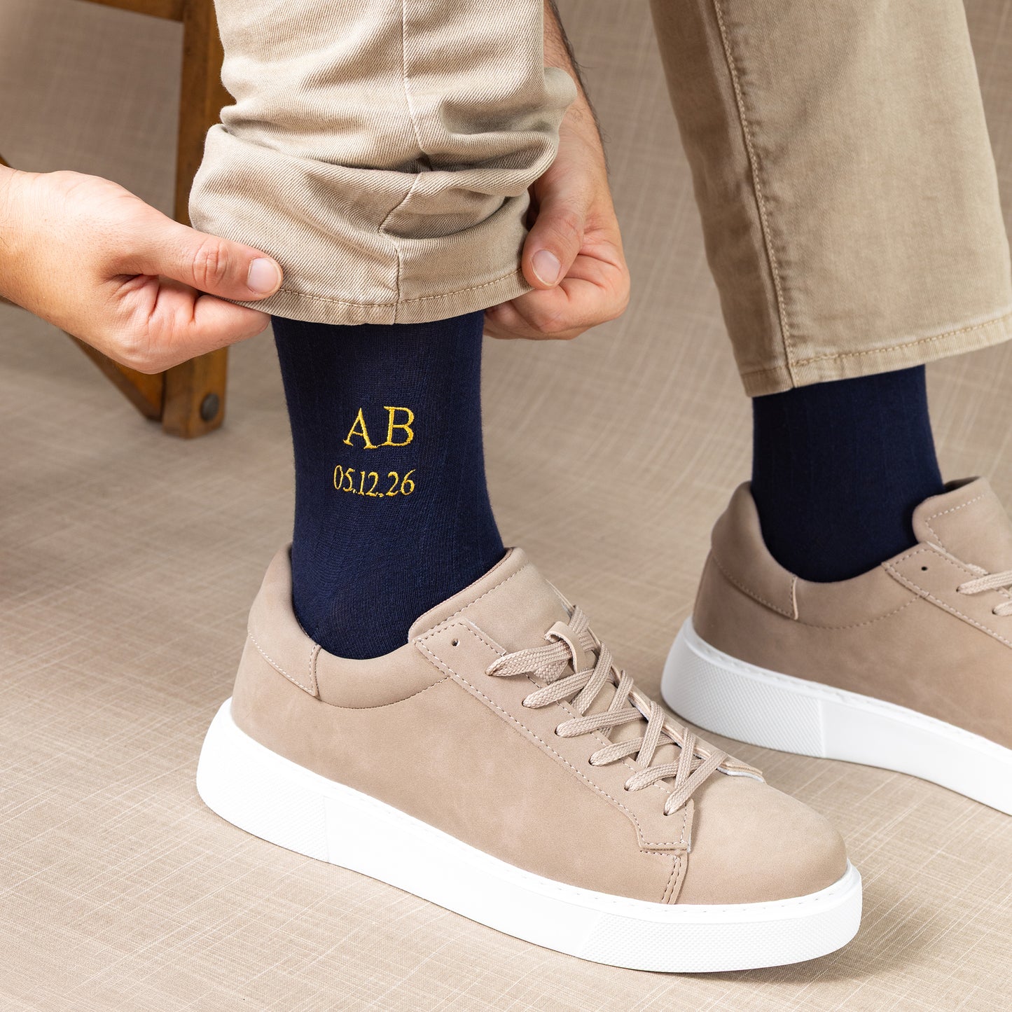 Merino Wool Navy Dress Socks