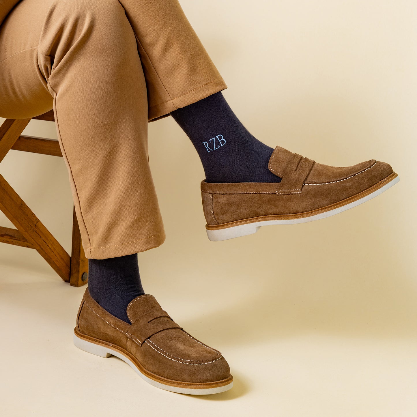 Supima Cotton Smoked Gray Dress Socks