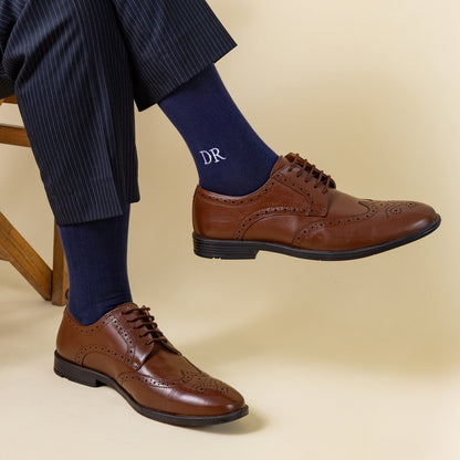 Supima Cotton Navy Blue Dress Socks