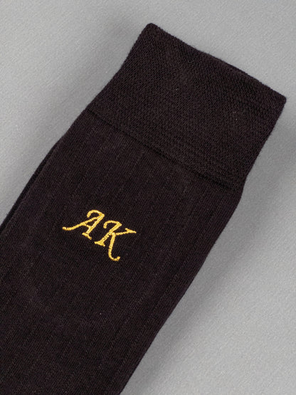 Personalized Embroidered Dress Socks  AI deneme