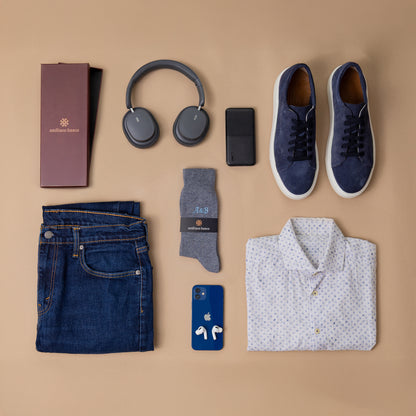 Merino Wool Gray Dress Socks