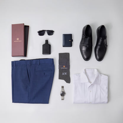 Mercerized Egyptian Cotton Gray Dress Socks