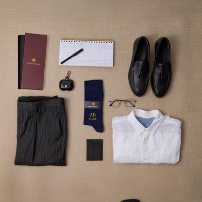 Merino Wool Navy Dress Socks