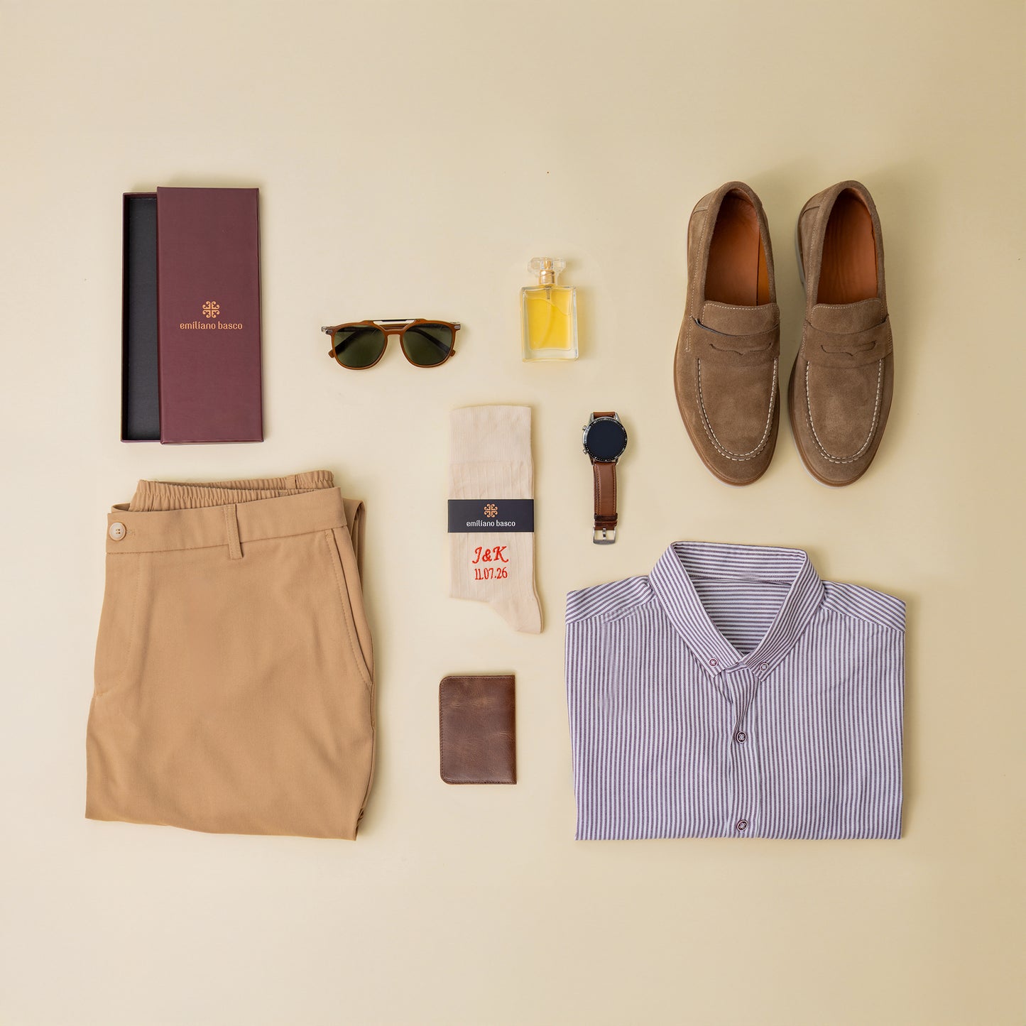 Supima Cotton Beige Dress Socks