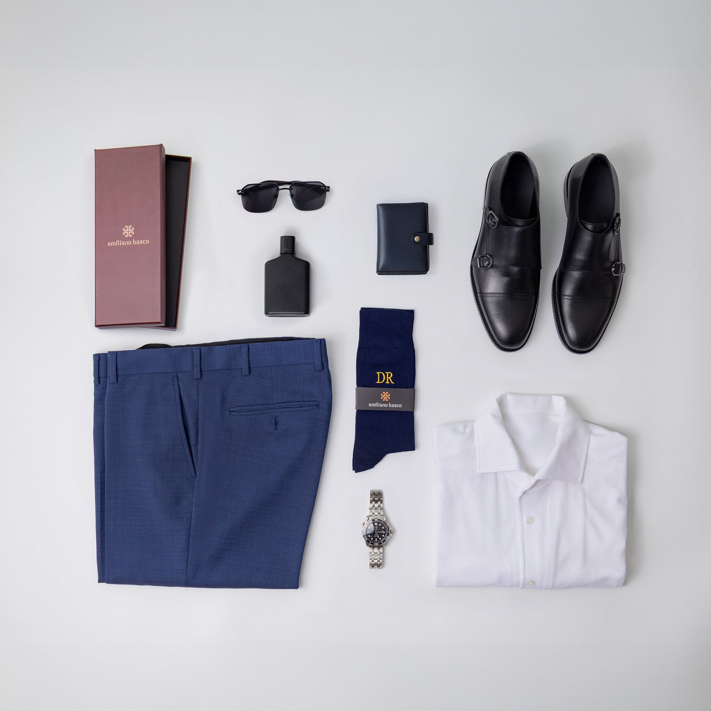 Mercerized Egyptian Cotton Navy Dress Socks