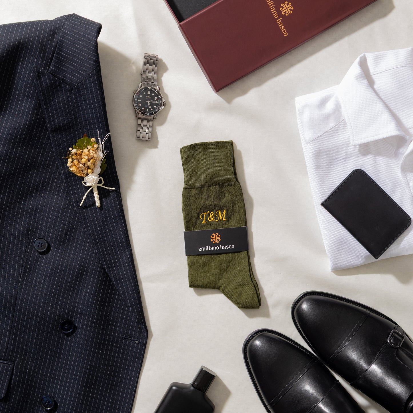 Supima Cotton Green Dress Socks